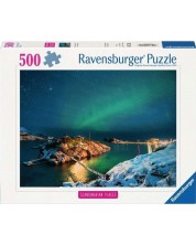 Slagalica Ravensburger od 500 dijelova - Polarna svjetlost u Tromsøu -1