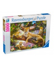 Slagalica Ravensburger od 1000 dijelova - Leopardi -1