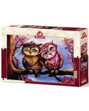 Slagalica Art Puzzle od 1000 dijelova - The Owls in Love