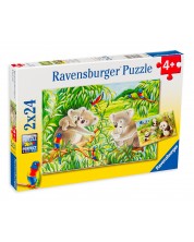 Slagalica Ravensburger od 2 x 24 dijela - Koale i pande