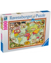 Slagalica Ravensburger od 1000 dijelova - Geografska karta