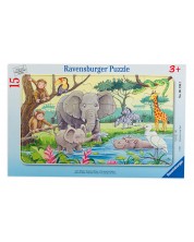 Slagalica Ravensburger od 15 dijelova - Životinje Afrike