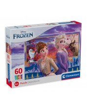 Slagalica Clementoni od 60 dijelova - Anna, Elsa i prijatelji, Zamrznuto kraljevstvo 2