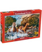 Slagalica Castorland od 1000 dijelova - Konji u rijeci