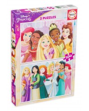 Slagalica Educa od 2 x 100 dijelova - Disney princeze