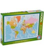 Slagalica Eurographics od 1000 dijelova  - Moderna karta svijeta -1