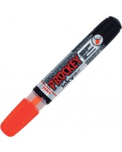 Permanentni marker Uni Prockey - PM-225F, oblji i ukošen vrh, 1.4-2.0 mm i 3.7 mm, fluorescentno narančasti -1