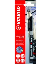 Permanentni marker Stabilo - Write-4-all, F, 0.7 mm, crni