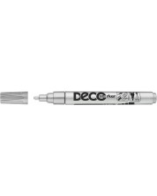Permanentni marker Ico Deco - okrugli vrh, srebrnasti