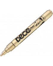 Permanentni marker Ico Deco - okrugli vrh, zlatni -1