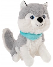 Plišana igračka Amek Toys - Husky s plavim šalom, 29 cm -1