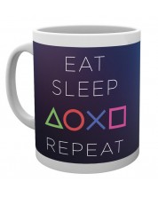 Šalica GB eye Games: PlayStation - Eat, Sleep, Play, Repeat