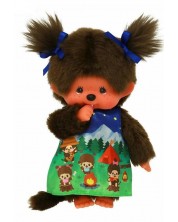 Plišana igračka Monchhichi - Camping Dress Girl, Majmun, 20 cm -1
