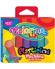 Plastelin s brokatom Colorino Kids - 6 boja