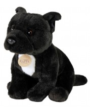 Plišana igračka Rappa Eco Friends - Staffordshire Bull Terrier, 30 cm, crna -1