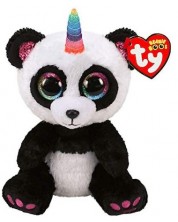 Plišana igračka TY Toys Beanie Boos - Šarena panda s rogom Paris, 15 cm
