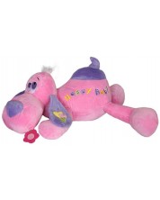 Plišana igračka Amek Toys - Ležeći pas, ružičasti, 53 cm