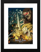 Plakat s okvirom GB eye Animation: Attack on Titan - Key Art 3 -1