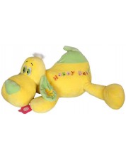 Plišana igračka Amek Toys - Ležeći pas, žuti, 53 cm -1