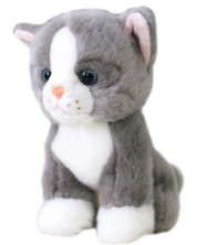 Plišana igračka Silky - Mačka, siva, 18 cm -1