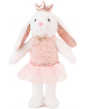 Plišana igračka Amek Toys - Zeko s haljinom i krunom, 27 cm