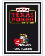 Plastične poker karte Texas Poker - crna leđa -1