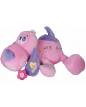 Plišana igračka Amek Toys - Ležeći pas, ružičasti, 65 cm -1