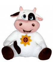Plišana igračka Amek Toys - Krava s cvijetom, 48 сm