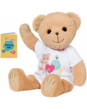 Plišana igračka Zapf Creation - Baby Born, medvjed u bijeloj majici -1