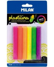 Plastelin Milan - 6 neonskih boja -1
