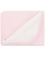 Pletena pamučna deka sa šerpom KikkaBoo - Dream Big Pink, 75 х 100 cm -1