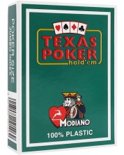 Plastične poker karte Texas Poker - tamnozelena leđa