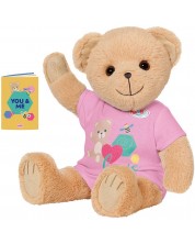 Plišana igračka Zapf Creation - Baby Born, medvjed u ružičastoj majici -1
