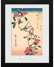 Plakat s okvirom GB eye Art: Hiroshige - Japanese White-eye and Timouse