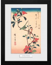 Plakat s okvirom GB eye Art: Hiroshige - Japanese White-eye and Timouse -1