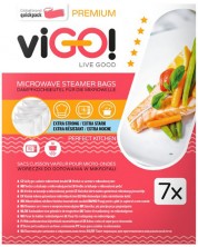 Vrećice za dinstanje u mikrovalnoj pećnici viGO! - Premium, 7 komada -1