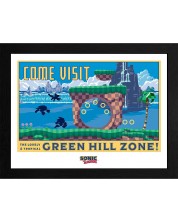 Plakat s okvirom GB eye Games: Sonic the Hedgehog - Green Hill Zone -1