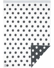 Pletena deka Lassig - Crno-bijele zvijezde, 75 x 100 cm, dvostrana ​ -1