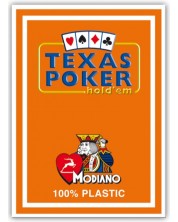 Plastične poker karte Texas Poker - narančasta leđa -1