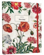 Planer Victoria's Journals Florals - Poppy , skrivena spirala, tvrdi uvez, u redovima