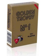 Plastične karte za igranje Golden Trophy - crna pozadina -1