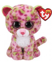 Plišana igračka TY Toys Beanie Boos - Ružičasti leopard Lаiney, 15 cm