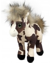 Plišana igračka Amek Toys - Pjegavi konj s bež grivom, 30 cm