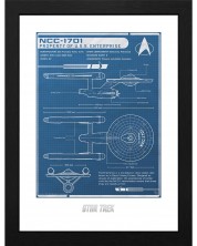 Plakat s okvirom GB eye Television: Star Trek - USS Enterprise's Plan -1