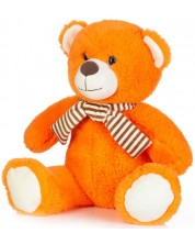 Plišana igračka Fluffii - Medvjed sa šalom, narančasti -1