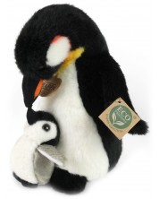 Plišana igračka Rappa Eko prijatelji -  Pingvin s bebom, 22 cm -1