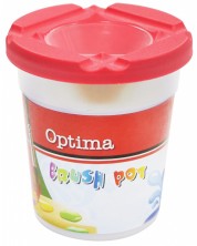 Plastična čaša za kistove Optima - S poklopcem, asortiman -1