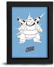 Plakat s okvirom The Good Gift Games: Pokemon - Blastoise (POP Color) -1