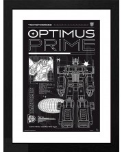 Plakat s okvirom GB eye Movies: Transformers - Optimus Prime (Schematic) -1