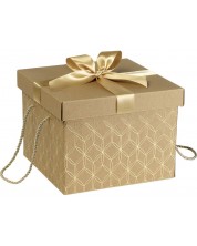 Poklon kutija Giftpack - Sa zlatnom vrpcom i ručkama, 27 x 27 x 20 cm -1